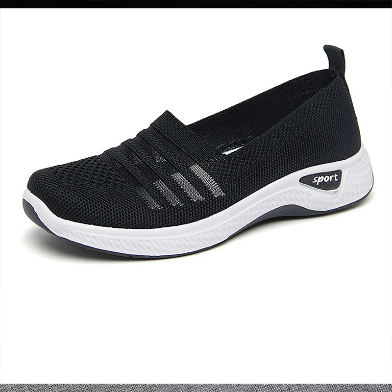 

Women Casual Knitted Vulcanized Sneakers Breathable Mesh Comfortable Walking Shoes Ladies Outdoor Sports Sneakers