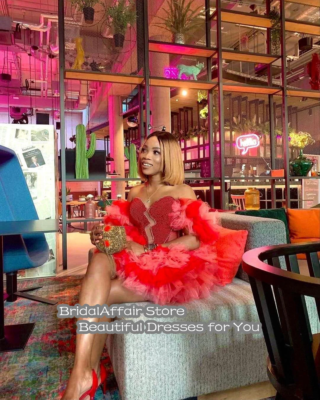 BridalAffair красочные сексуальные короткие платья для выпускного вечера с открытыми
