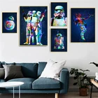 Постер Дарта Вейдера из Звездных Войн, Картина на холсте с изображением героя из фильма Мастер Йоды, роспись, домашний декор для детской комнаты