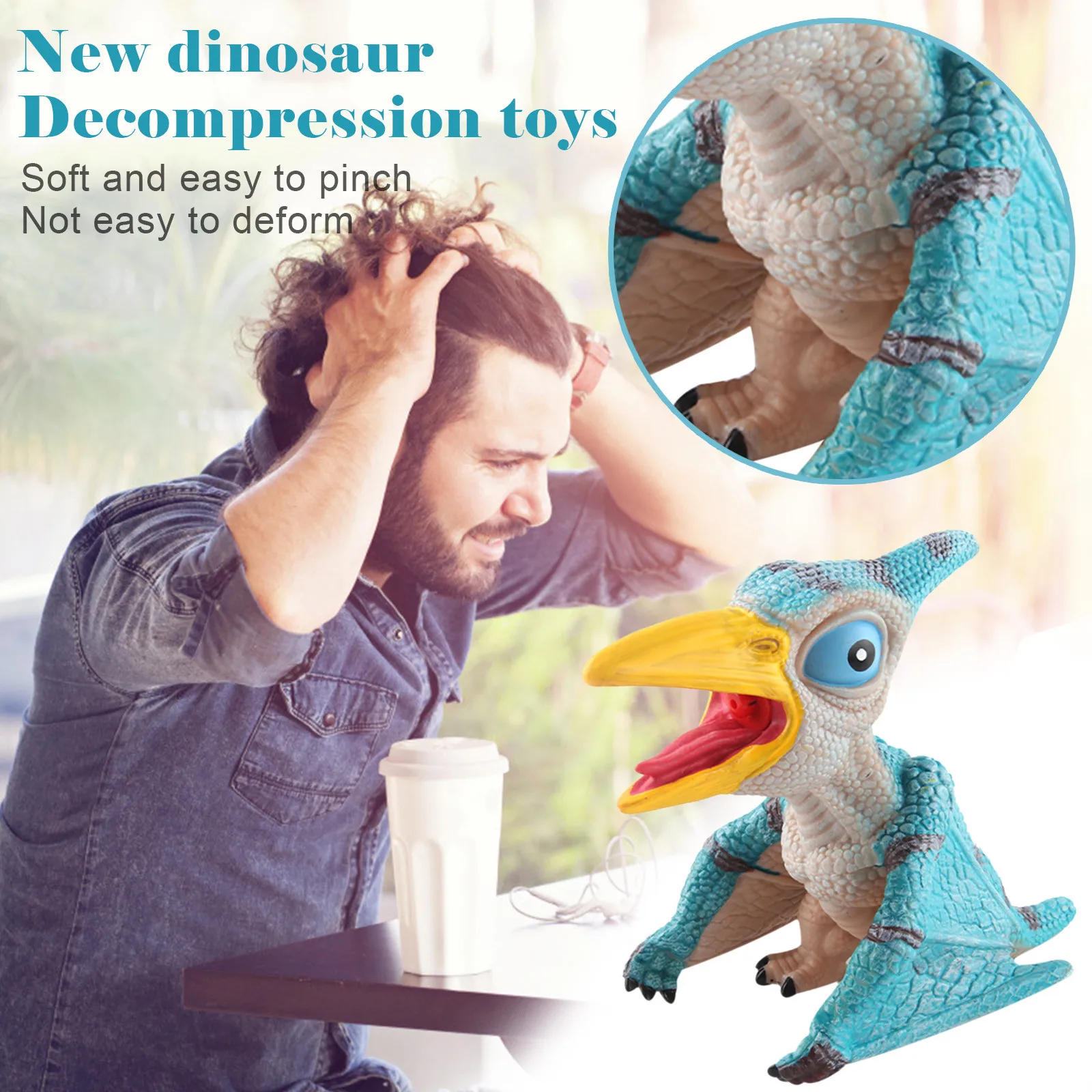 

Mini Dinosaur Toys Stress Relief Set Pressing Voice Fidget Toys For Kids Adults
