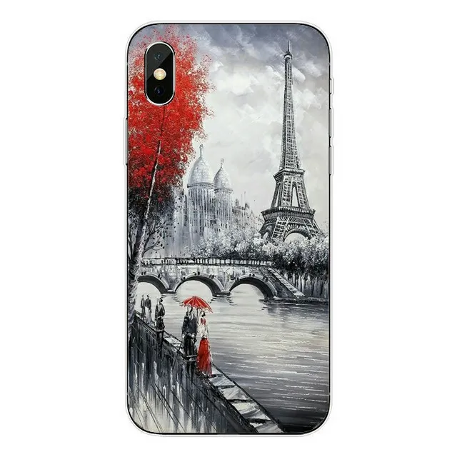 Чехол для iPhone 12 mini X XS XR 11 PRO MAX 6 6s 7 PLUS 8 SE 2020 с изображением Эйфелевой башни Парижа