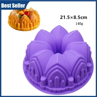 multi style flower crown shape big cake baking silicone mold diy french dessert birthday party pizza pan 3d cake tool
