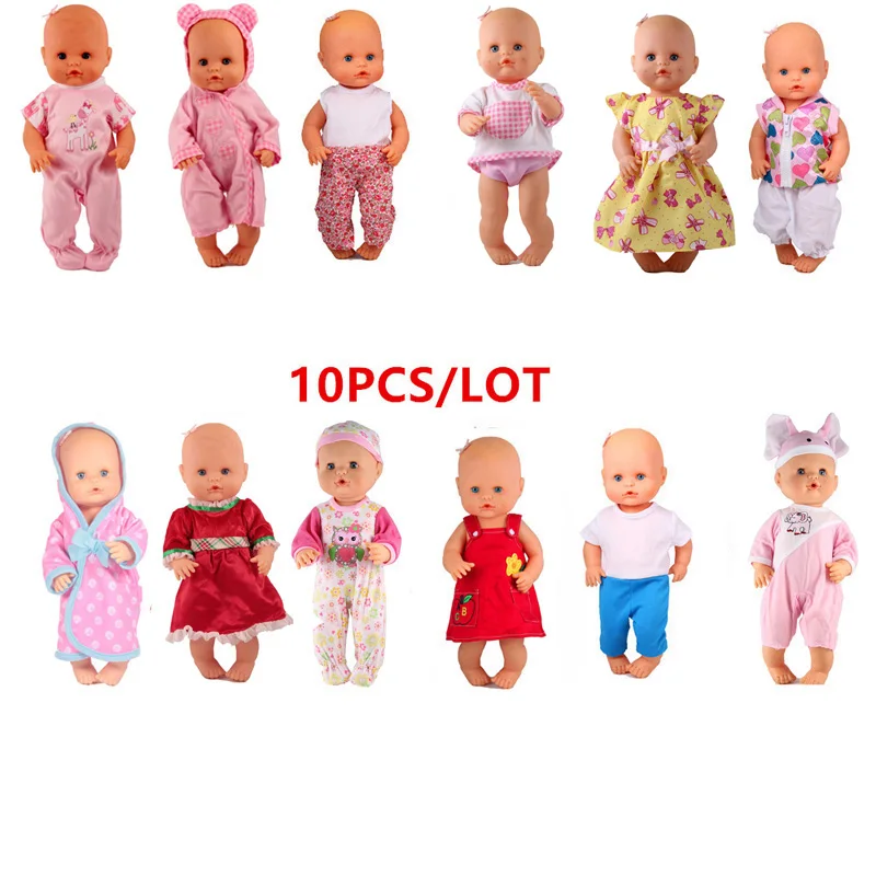 10 стилей, Одежда для кукол, подходит для 36 см, одежда для кукол и 14,5 Дюймов, аксессуары для кукол, лучший подарок на день рождения для детей