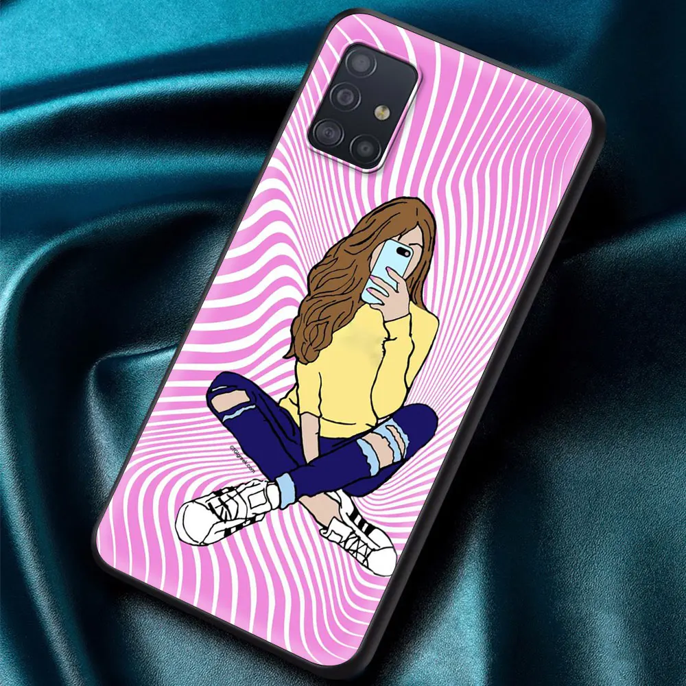 

Soft TPU Case for Samsung Galaxy A32 A52 A72 4G A21S A51 A71 A12 A02S A21 EU A41 A31 5G Phone Coque Shell Locomotive Girl