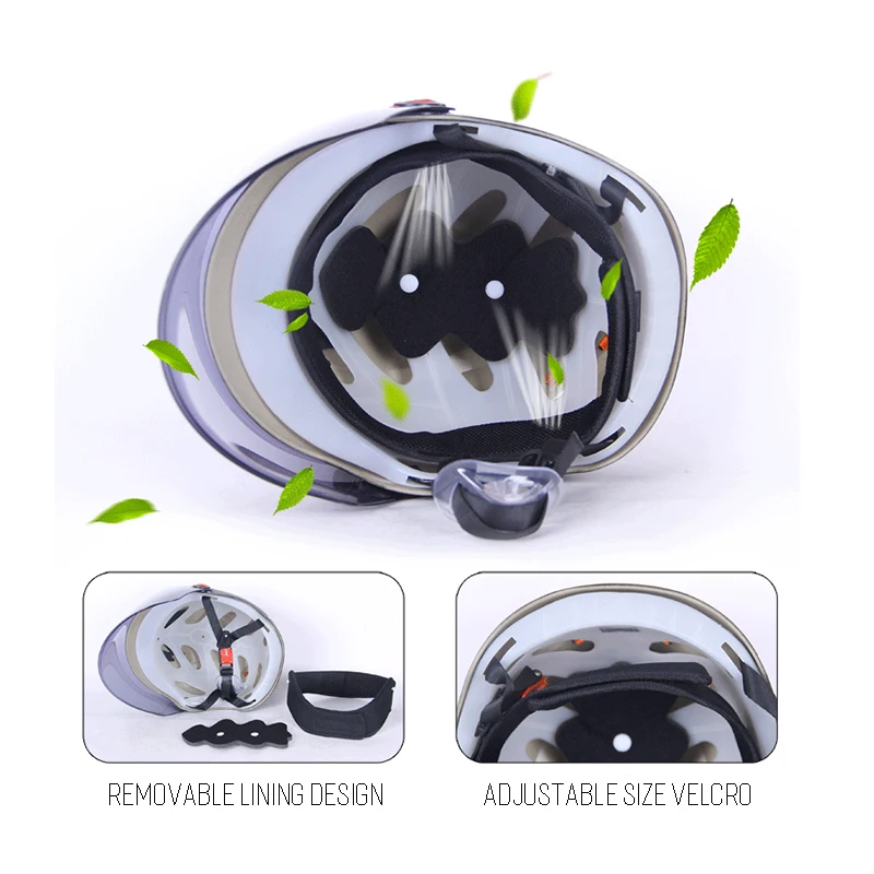 Светоотражающий шлем мотоциклетный с защитой от УФ излучения для электрического