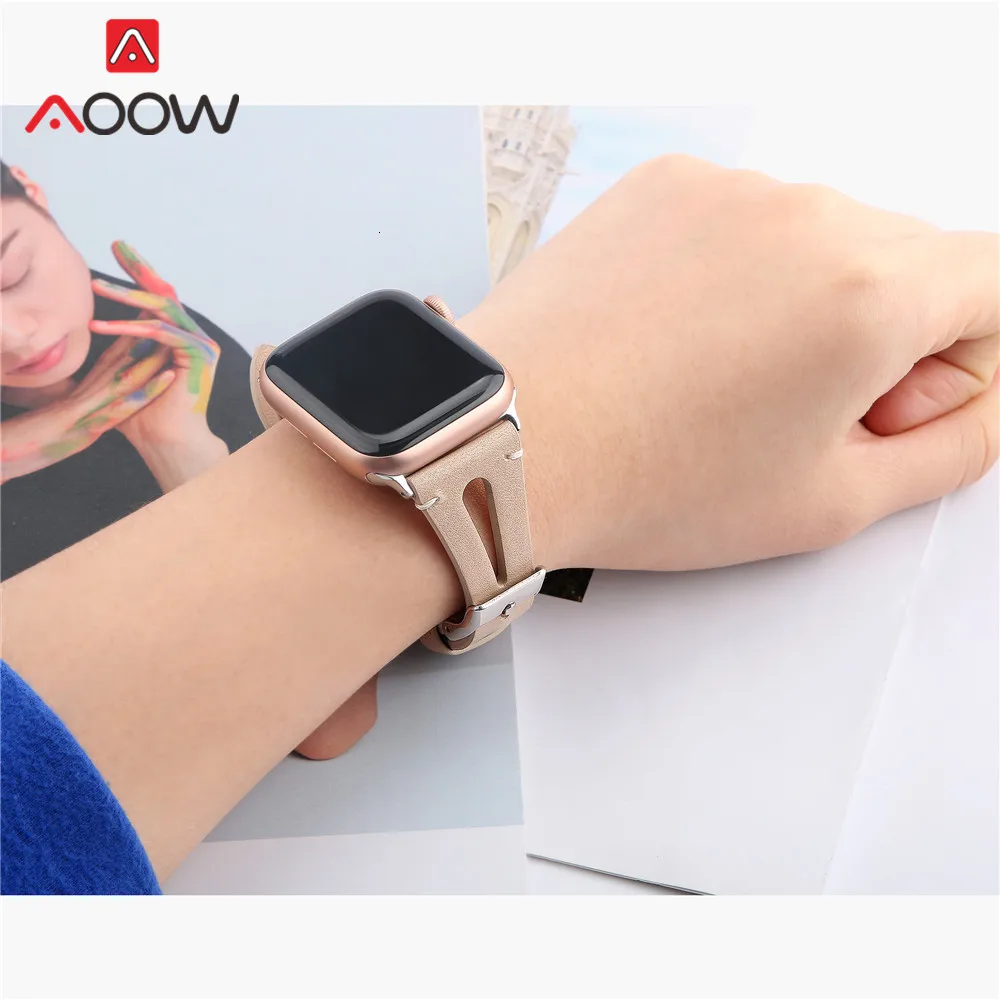 Ремешок из натуральной кожи с принтом для Apple Watch 40 мм 44 мм для iwatch 38 мм 42 мм ремешок серии 4 3 2 1 браслет аксессуары