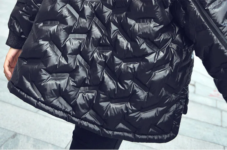 

Winter Jacket Women Solid Color Stand Collar Down Coat Loose Parkas Korean Female Jackets PP434