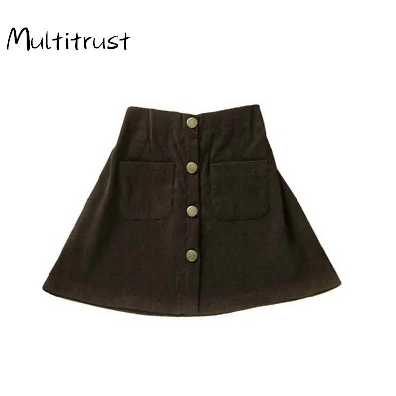 2020 детская одежда для малышей школьная Вельветовая юбка девочек приталенные