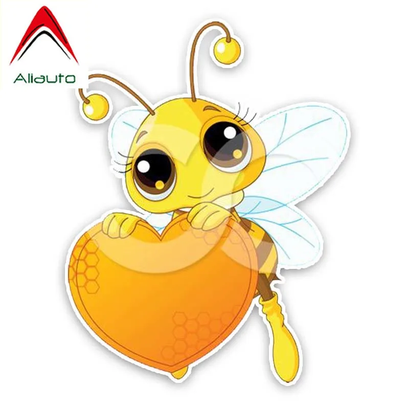 

Наклейка на автомобиль, 16 х14 см, пчела, в форме сердца
