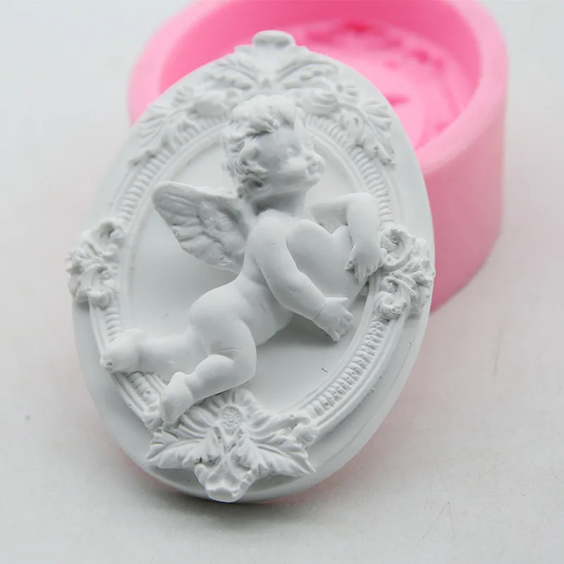 

Silicone Mold Angel Cake 3D Soap Decoration Candy Chocolate Mold Fondant Cake Kitchen Tools Accessories