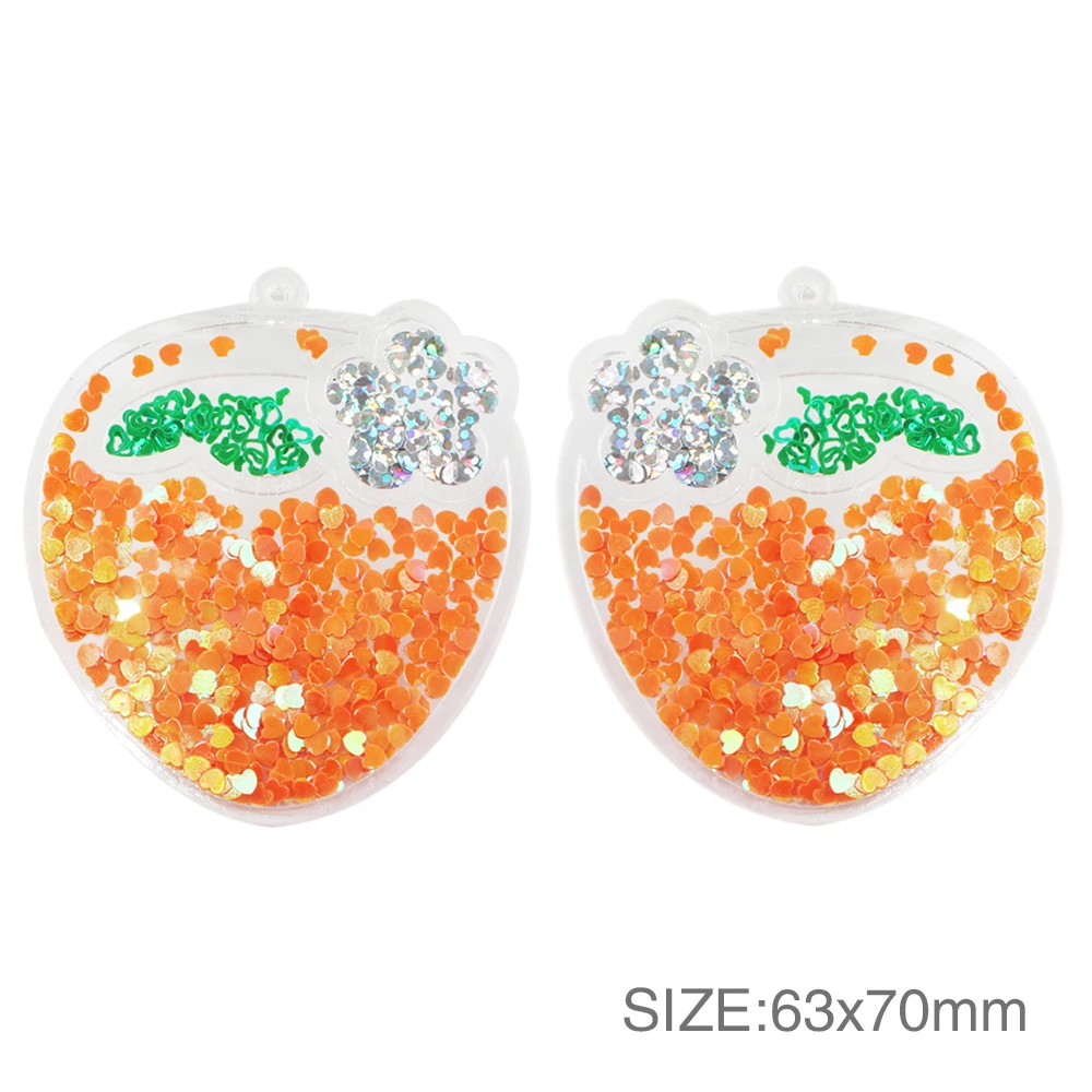 1084831007 David Accessories 5 шт. прозрачный Пластик смолы с красочные течет блестки DIY Сделай зажим для волос аксессуары ремесло деко, 5Yc7202 - Цвет: 1084831007