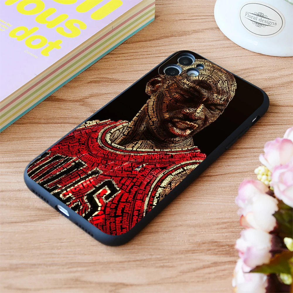 

For iPhone Basketball Art Mvp Print Soft Matt Apple iPhone Case 6 7 8 11 12 Plus Pro X XR XS MAX SE