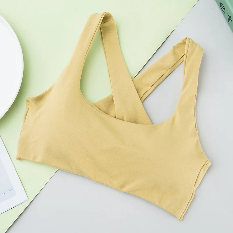 

Push Up Bra Women Sport Bra Breathable Wirefree Padded Fitness Bra Gym Cross Back Top Yoga Sportswear Workout Summer Crop Top