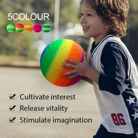 inflatable beach ball 8 5 inch rainbow playground bouncy ball outdoor toys child sports games elastic juggling jumping balls