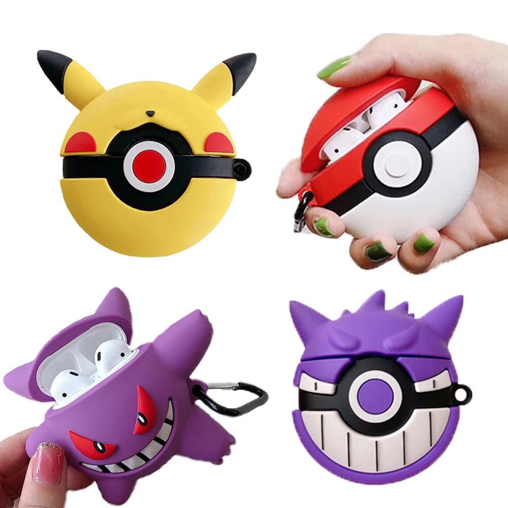 

Pokemon Go Gengar Pikachu Airpods 3 2 Pro Case Bluetooth Earphone Pokeball Figure Headphone Protective Cover Men Birthday Gift