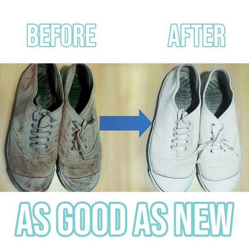 

100g White Shoe Cleaner Cleaner Cleaning Magic Shoes Powder Super Yellow Edge Whitening Sneakers Brush