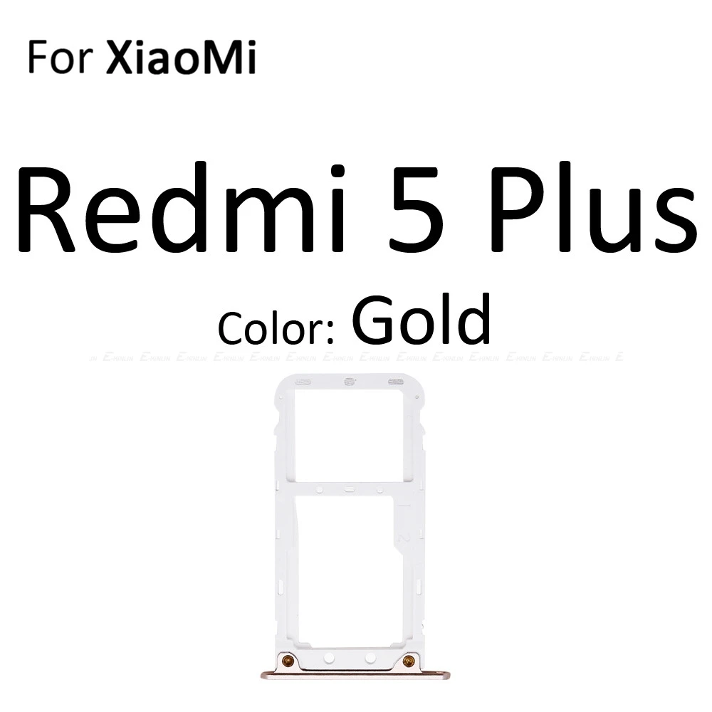 

10pcs/lot Sim Micro SD Card Socket Holder Slot Tray Reader For XiaoMi Redmi 5 Plus Note 5 Pro Adapter Container Connector Parts