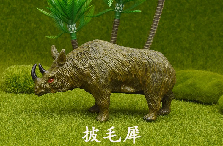 Модель достаринного животного модель маммута саблезубый тигр страшный волк Чжу Единорог шерстяной носорог дикая Игрушка Животные