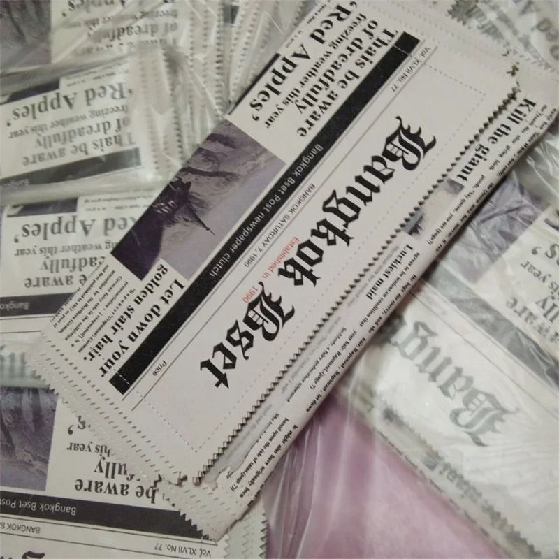 Новый дизайн женские личность газета клатч забавная женская сумка через плечо с