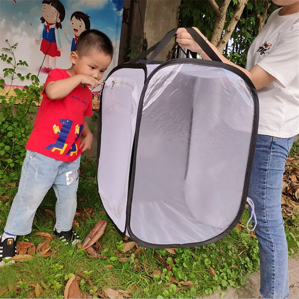 

Green Foldable Praying Mantis Stick Insect Butterfly Cage Housing Enclosure Stick Insect Breeding Chameleon Cages Net Cloth