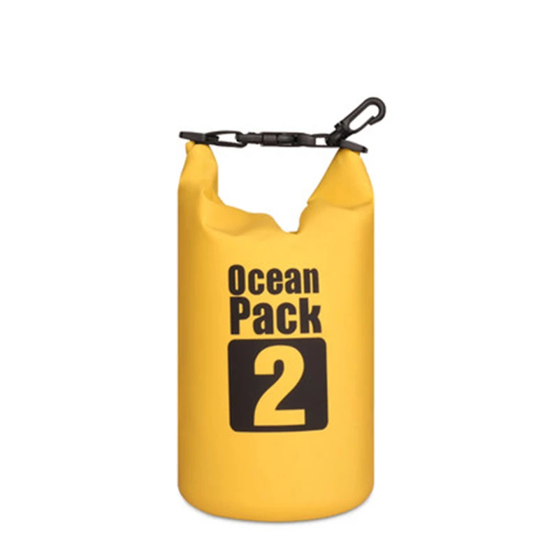 2L yellow 2L/5L Открытый Портативный рафтинг Дайвинг сухой мешок ПВХ водонепроницаемый складной для плавания ming сумка для хранения для речного треккинга сумки для плавания - Цвет: 2L yellow