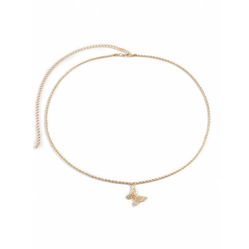 

Body Jewelry Sexy Belly Waist Chain Butterfly Pendant Natural Decorations Chain Body Female For Pants Jewelry WomenAccessories