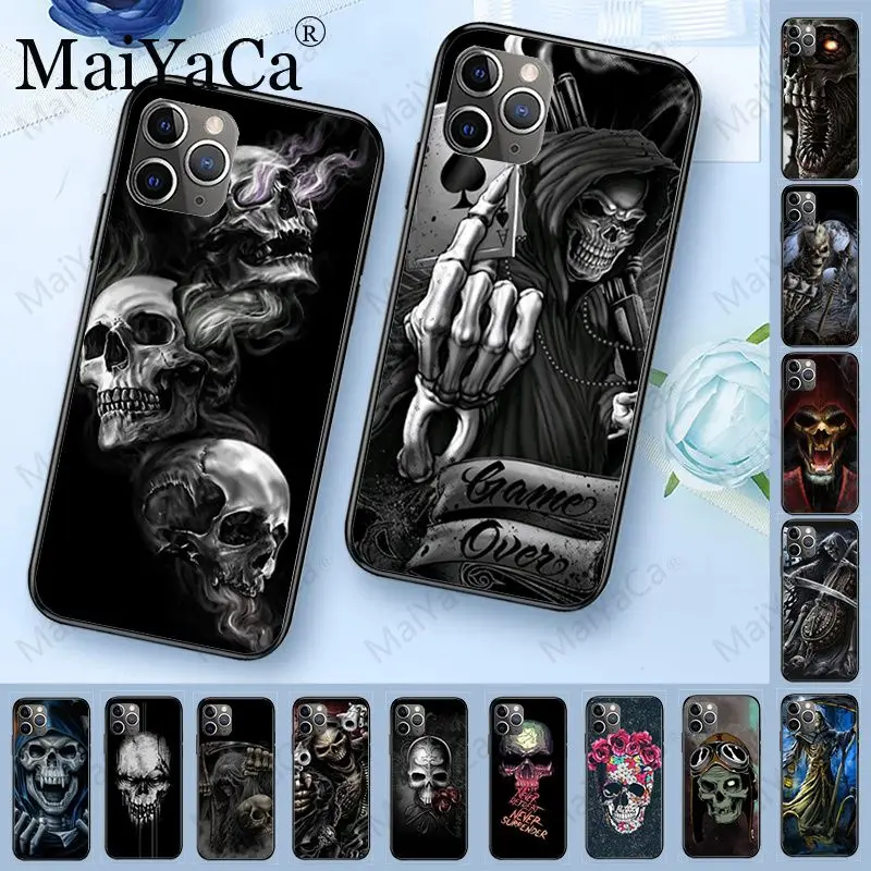 MaiYaCa Мрачный Жнец &quotскелетная&quot Гибридный чехол для телефона iPhone 6S 6plus 12pro 12proplus 8