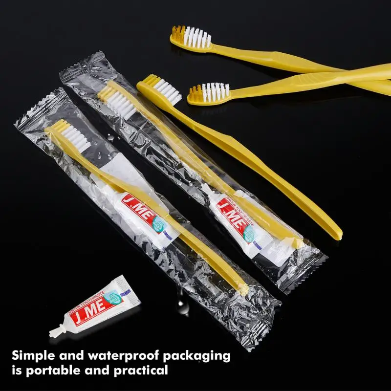 

10/5/2/1Pcs Disposable Soft Toothbrush Toothpaste Set Individually Wrapped Travel Hotel Gargle Kit Oral Teeth Care Random Color