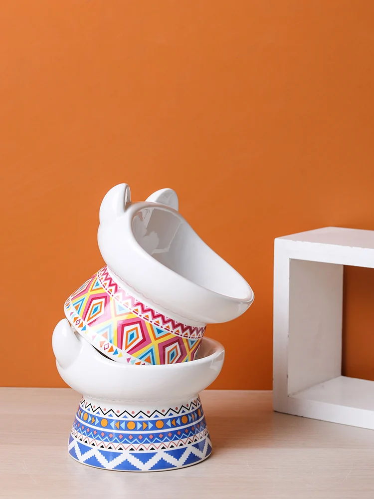 Керамическая богемная миска для кошек кормушки поилки собак Питьевая и |