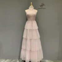 diamond beading sleeveless formal dress 2021 new dubai evenning dresses