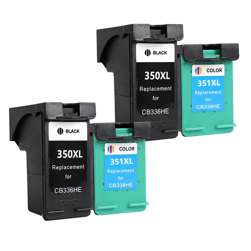 

4 Pcs Replacement For HP 350 351 HP 350 XL 351 XL Ink Cartridge For Photosmart C4240 C4250 C4270 C4272 C4273 C4273 C4275 Printer