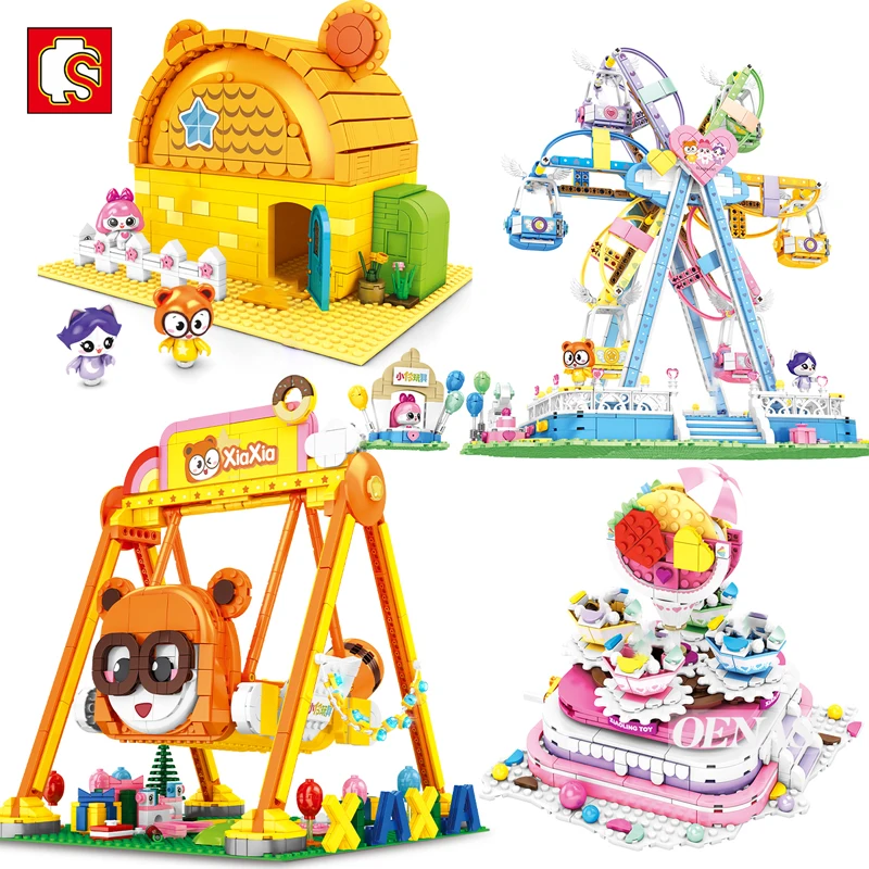 SEMBO City девочек друзья колесо обозрения карусель для парка аттракционов