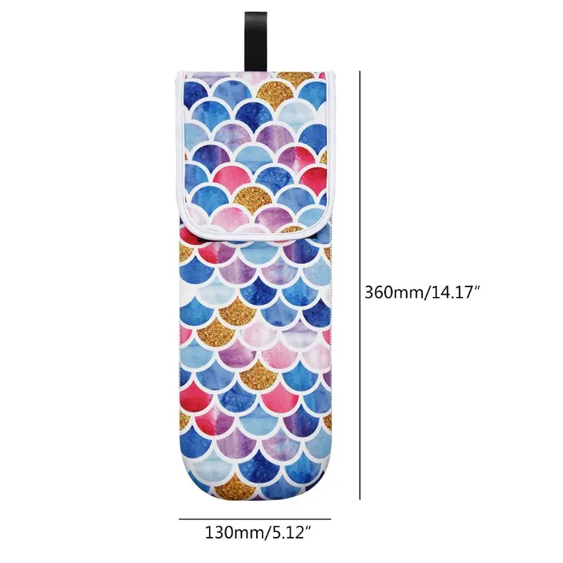 

Colorful Floral Storage Bag Heat-proof Curler Holder Hair Straightener Pouch