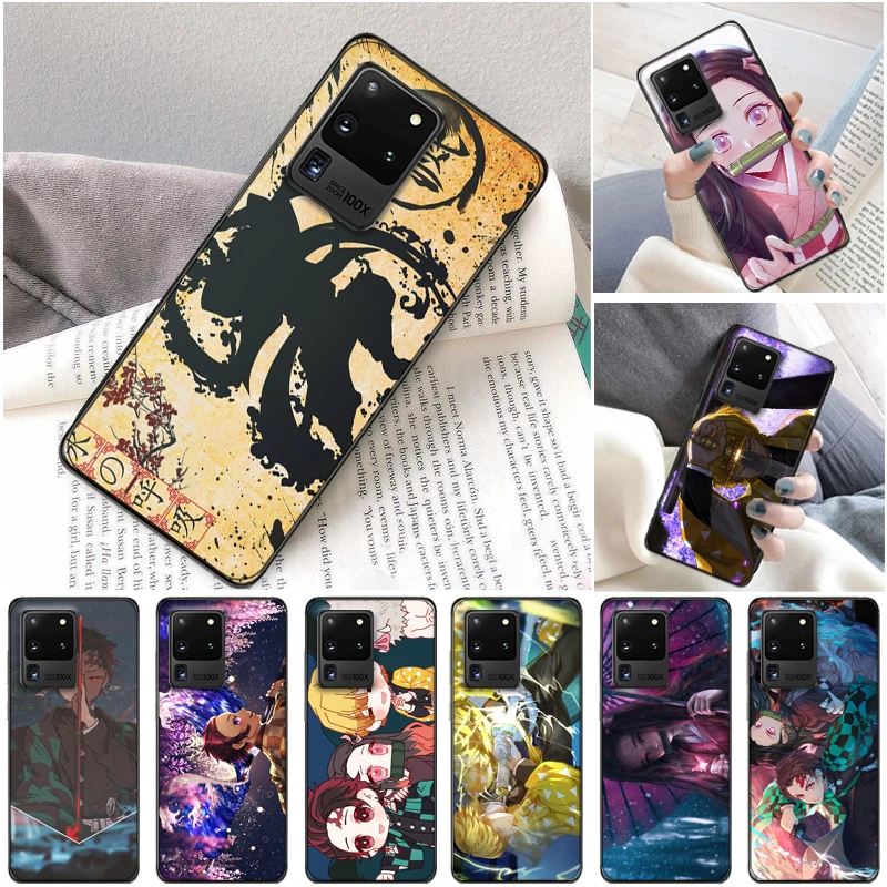

Demon Slayer Kimetsu No Yaiba Agatsuma Zenitsu Kamado Tanjirou Kamado Nezuko Phone Case For Samsung Galaxy S20 Plus FE Carcasa