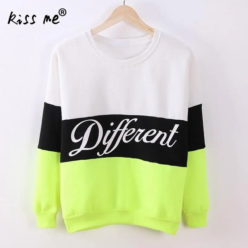 Однотонная весенняя одежда контрастных цветов свитеры для тренировок женские