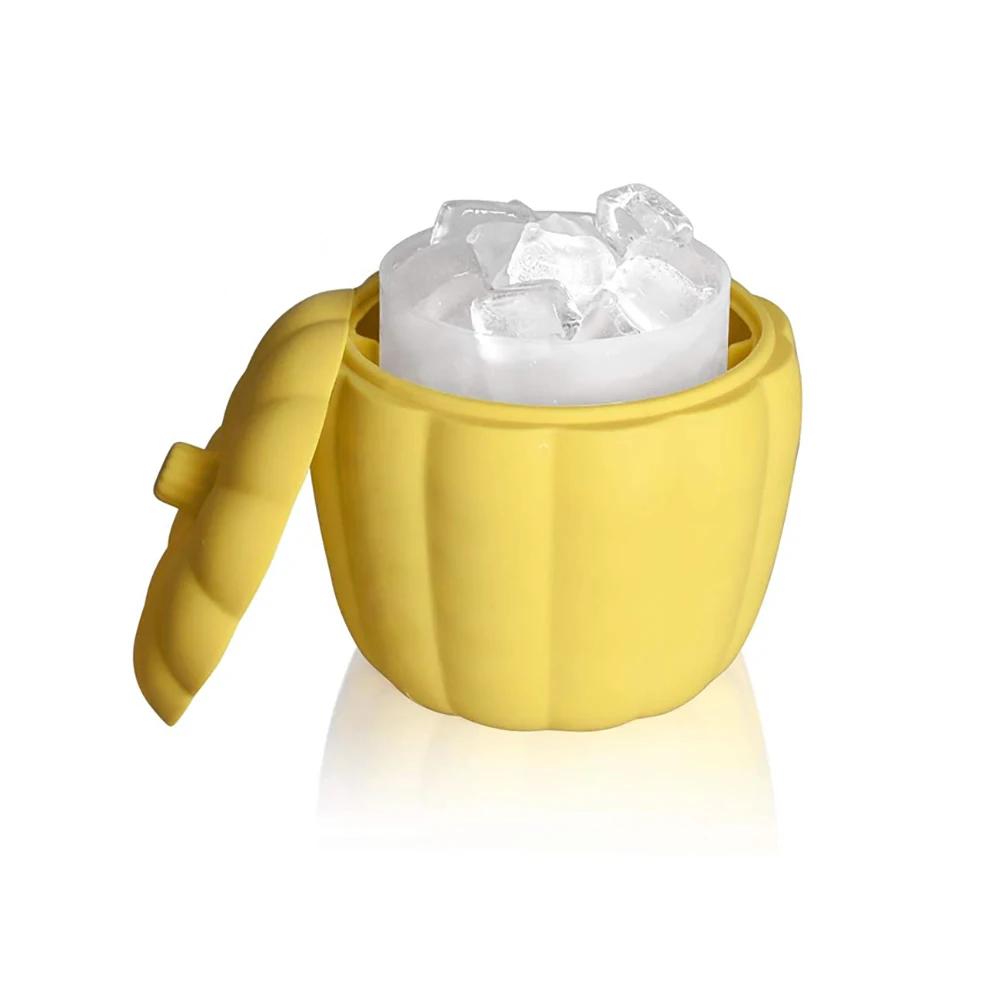 

Silicone Pumpkin Ice Bucket Ice Tray Champagne Whiskey Beer Ice Cube Maker Portable Bucket With Lid Large Ice Bucket Beer Tools