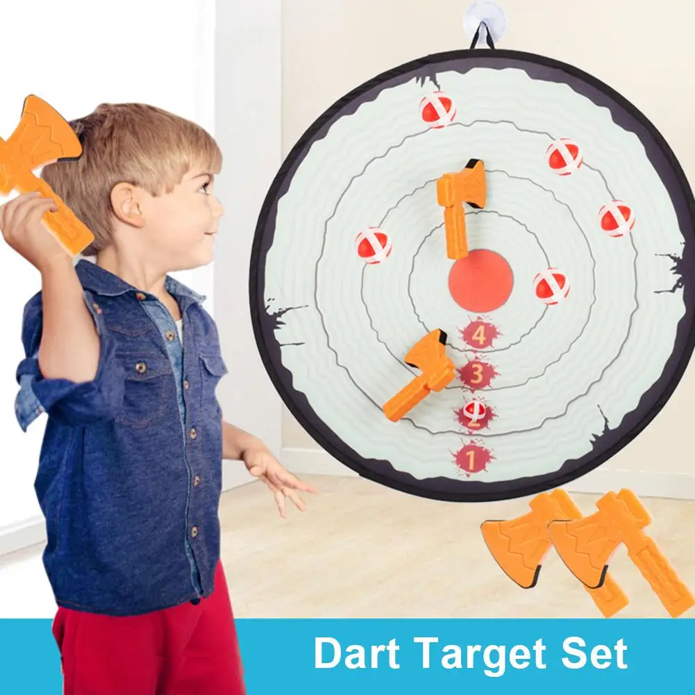 

Dart Target Board Set Foam Axe Throwing Game Safe to Play Ability Cultivation Toy for Children Indoor Outdoor Birthday Party