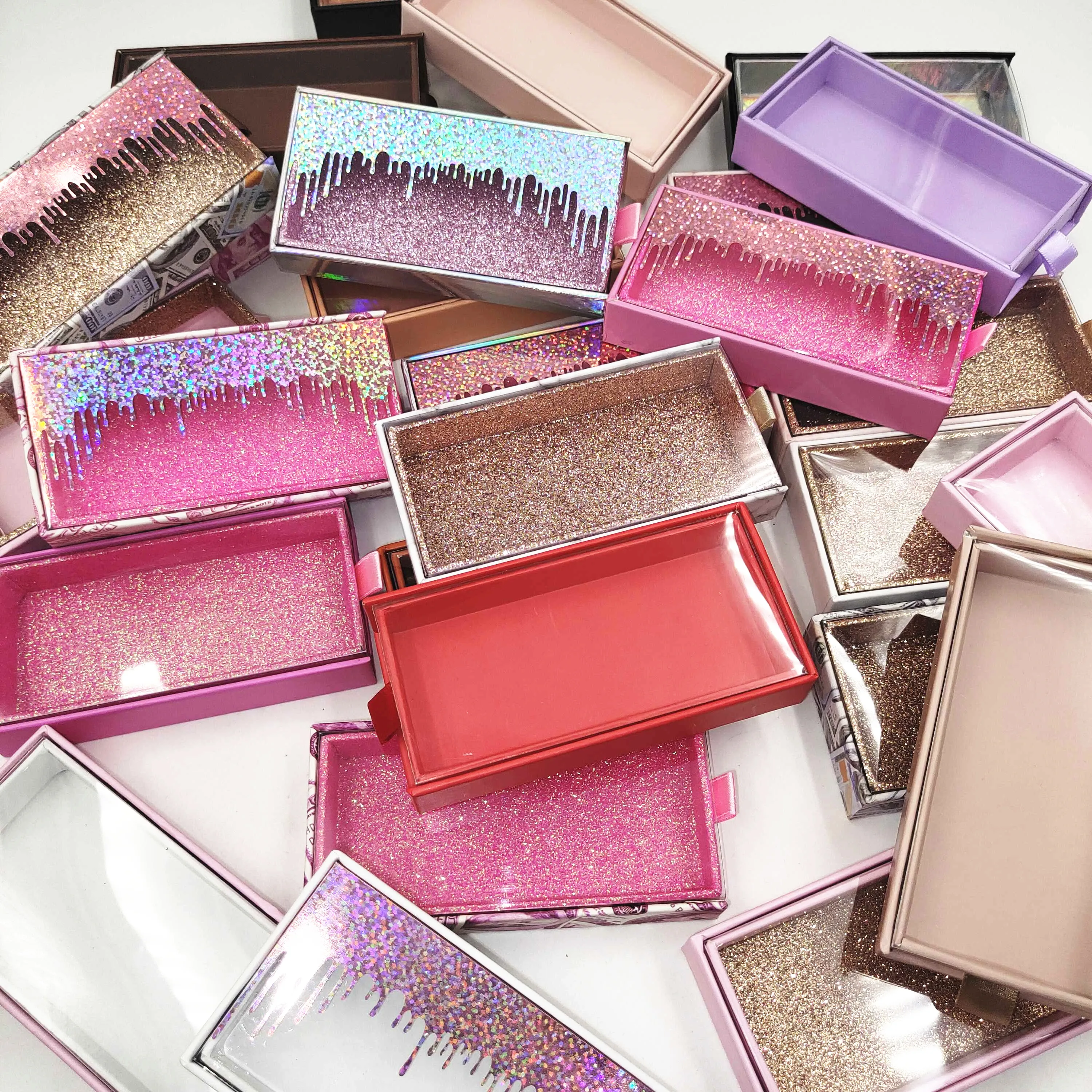 Новые коробки для упаковки ресниц дизайн 3d искусственные норковые натуральные