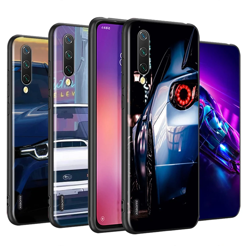 

For Xiaomi Mi 11i 11 10T 10i 9T 9 A3 8 Note 10 Ultra Lite Pro 5G CC9 SE Black Soft Cover Cool Sports Car Comic Phone Case