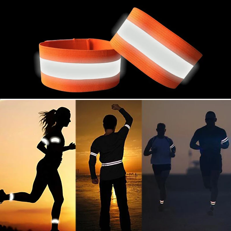 

2PCS Reflective Running Gear For Women And Men Cycling Walking Bike Safety Tape Straps