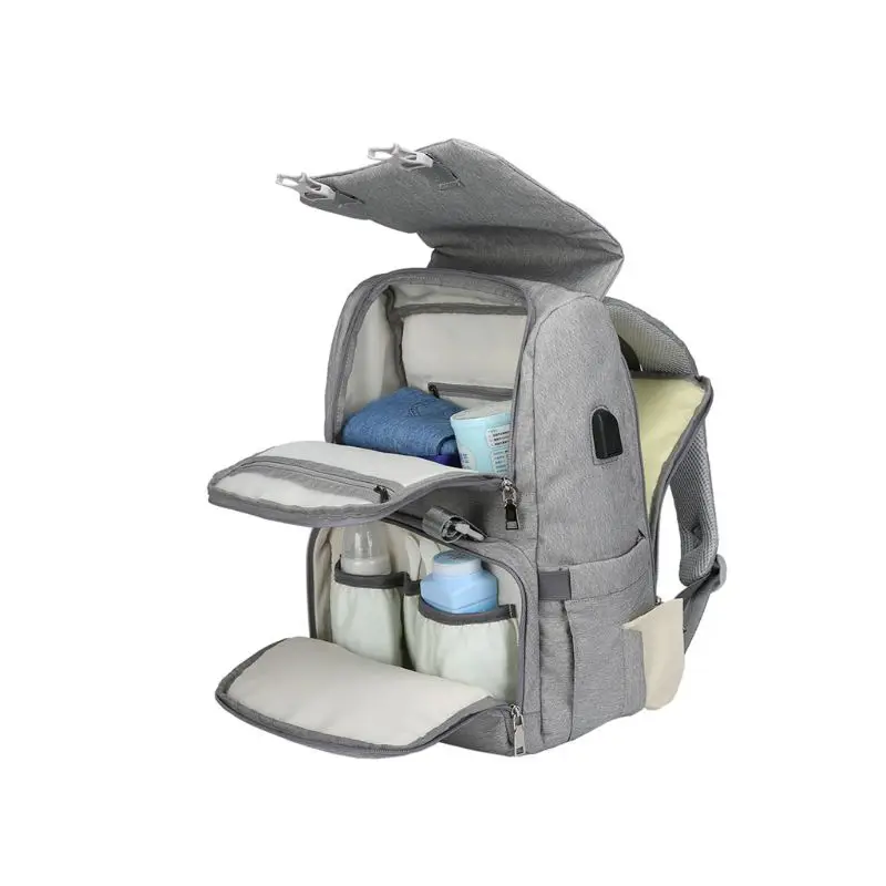 

Сумка для подгузников, рюкзак для мамы и папы, дорожные сумки для пеленания, рюкзак с USB-портом для зарядки и ремнями для коляски