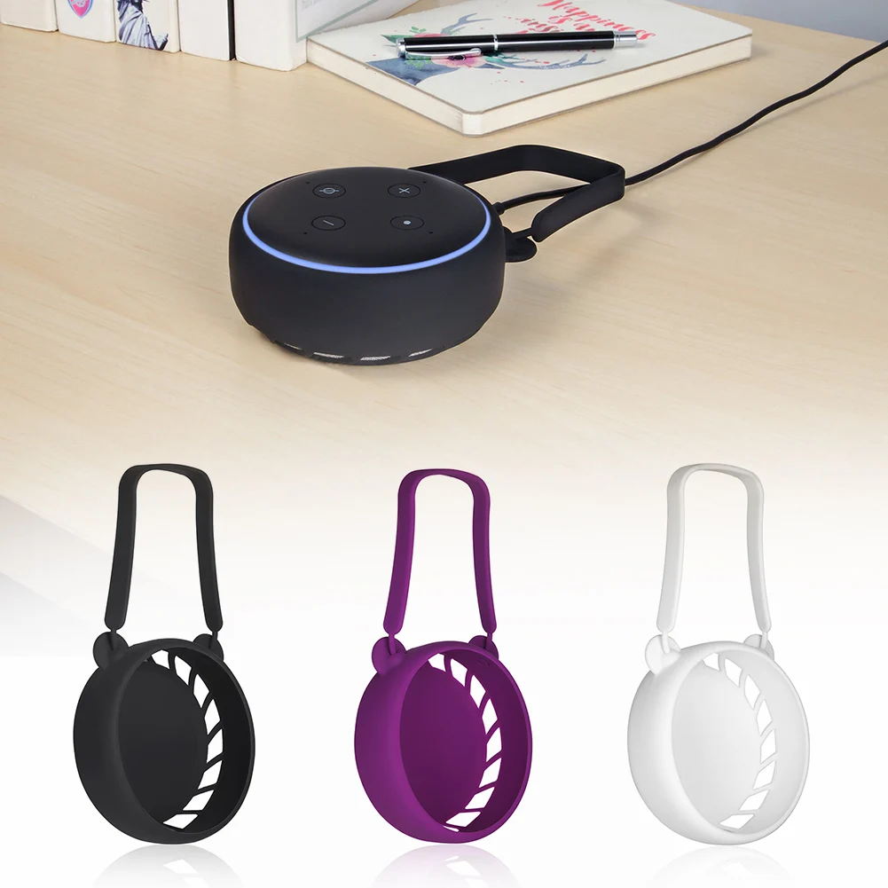 Силиконовый защитный чехол Подставка для настенного монтажа кронштейн Amazon Echo Dot3