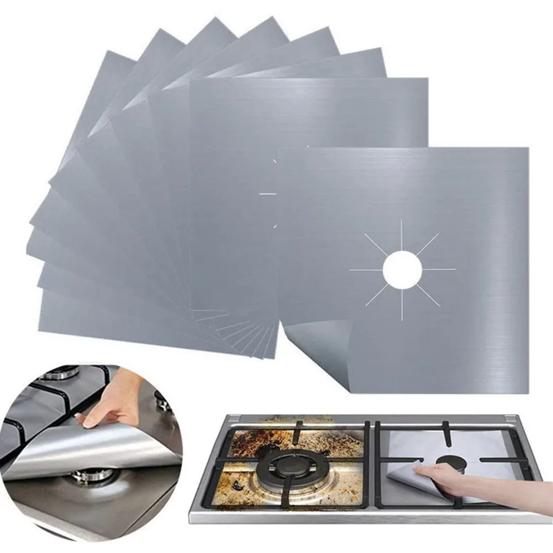 

4pcs/set Gas Stove Protector Cooker Cover Liner Clean Mat Pad Kitchen Gas Stove Stovetop Protector Kitchen Accessories
