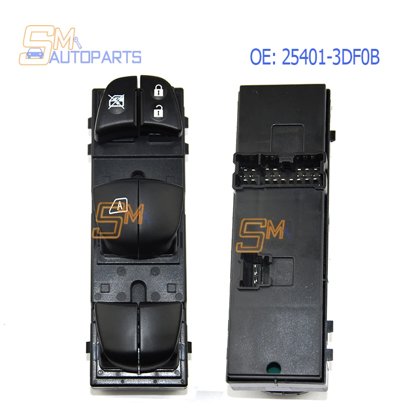

Новый выключатель электростеклоподъемника 25401-3DF0B 254013DF0A для Nissan Altima Tiida Sylphy X-Trail Qashqai Rogue 2010 254013DF0B 25401-1KA0B