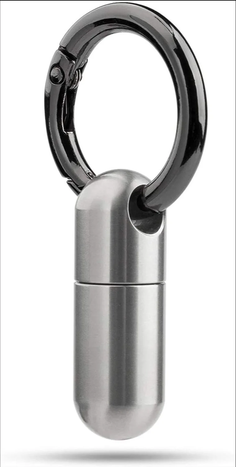 

Горячая Распродажа, портативный мини водонепроницаемый отсек, маленькая Медицинская бутылка из титанового сплава, Портативная Медицинска...