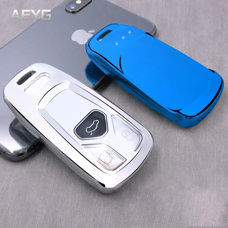 

Soft TPU Car Remote Key Case Cover Shell Fob For Audi A6 A5 Q7 S4 S5 A4 B9 Q7 A4L 4m TT TTS RS 8S Q5 Car Smart Key Accessories