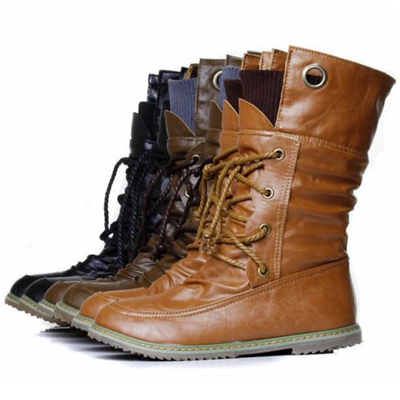 Женские винтажные ботинки на плоской подошве Зимние Теплые ботильоны в стиле