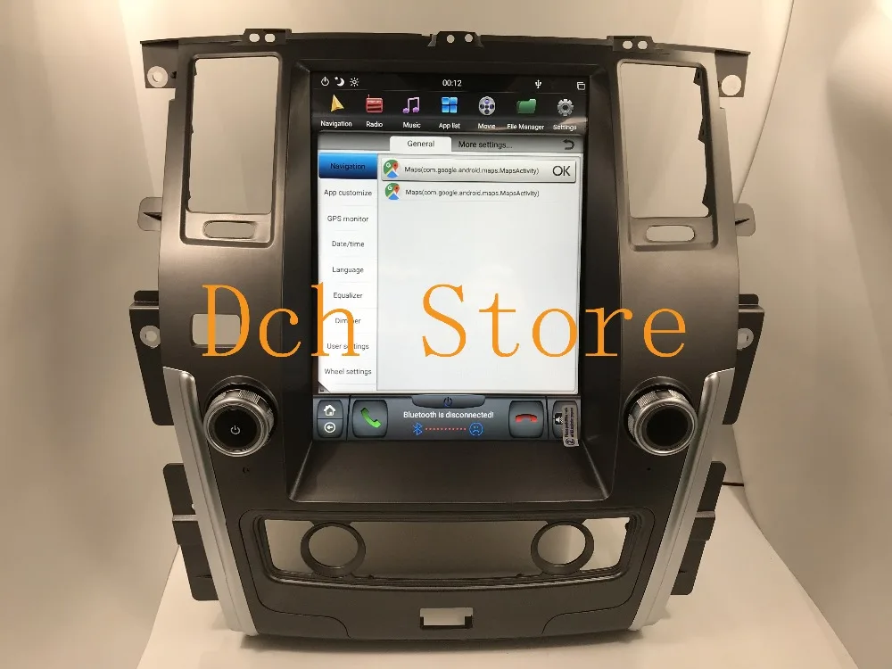 12,1 вертикальный Тесла стиль Android 8,1 автомобиля DVD gps для Nissan Patrol 2010 2011 2012 2013 навигации PX6