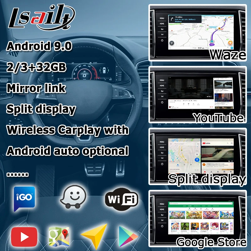 Интерфейс Android / carplay для Skoda Karoq Kodiaq MIB MIB2 discover pro 6 5 8 9 2 &quotвидеоинтерфейс android от