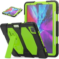 three layers protective tablet case for ipad pro 11 2020 case with built in kickstand cover for ipad pro 11 case shockproof